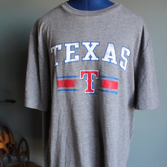 Baseball Genuine Merchandise Men's Gray Short Sleeve Texas T, T-Shirt ~L~ - Picture 1 of 5